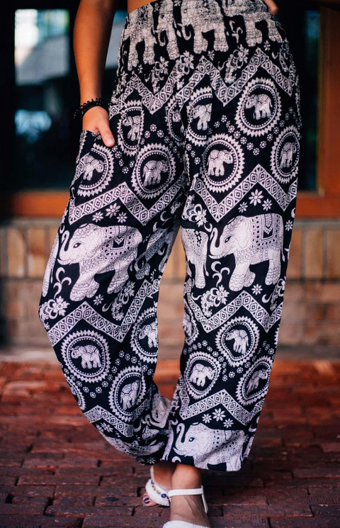 White store elephant pants